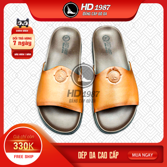 Dép Da Nam Bản Ngang Tạo Kiểu Cao Cấp - Ms 2000