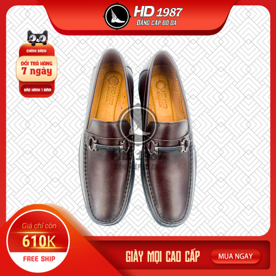 Giày Mọi ( Giày Lười) Có Khoá Ngang Cao Cấp  - Ms 1990