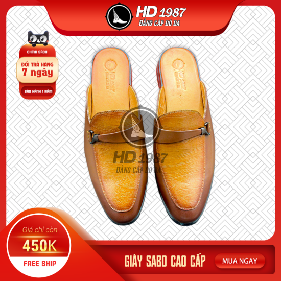 Giày Sục Nam Da bò Cao Cấp Hoạ Tiết Sang Trọng - Ms 1998