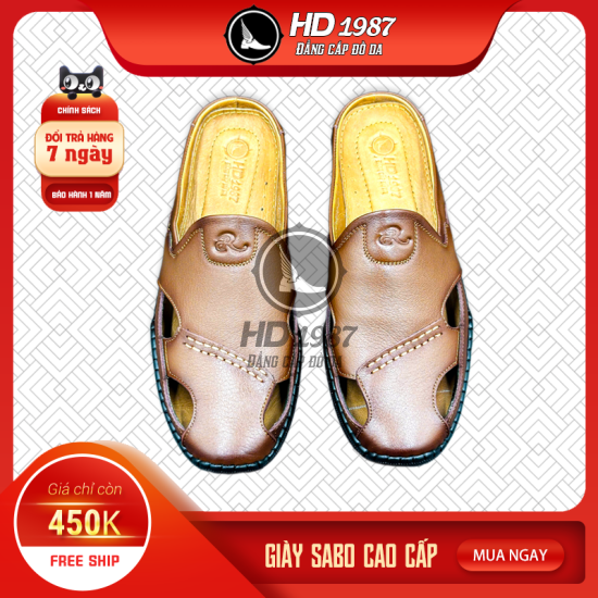 Giày Sabo Da Cao Cấp HD-1987  Hoạ Tiết Độc Quyền - Ms 2010