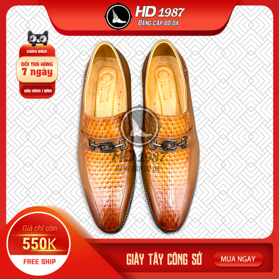 Giày Tây Công Sở  Vân Chiếu Cao Cấp - MS 1992