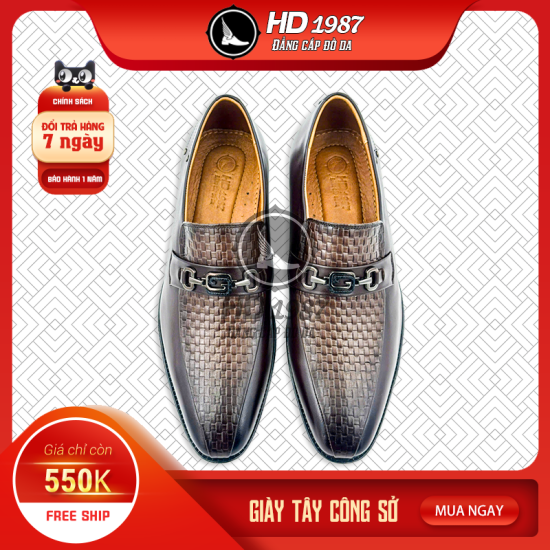 Giày Tây Công Sở  Vân Chiếu Cao Cấp - MS 1992