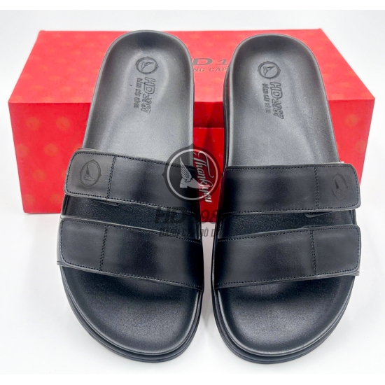 Dép Nam Basic Quai Ngang Da Bò  Cao Cấp - Ms 2004