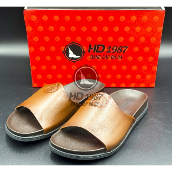 Dép Da Nam Bản Ngang Tạo Kiểu Cao Cấp - Ms 2000