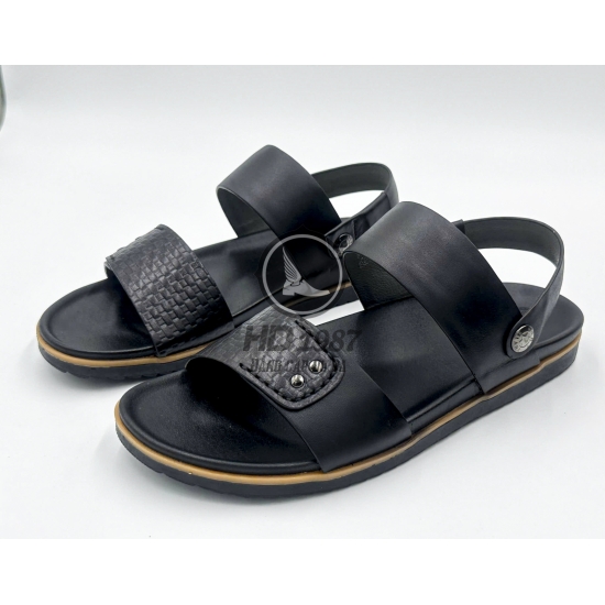 Dép Sandal Da Bò  Vân Chiếu Cao Cấp - Ms 2006
